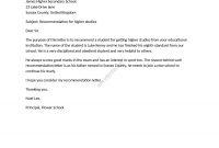 Recommendation Letter For Higher Studies Reference Letter pertaining to dimensions 1700 X 2200