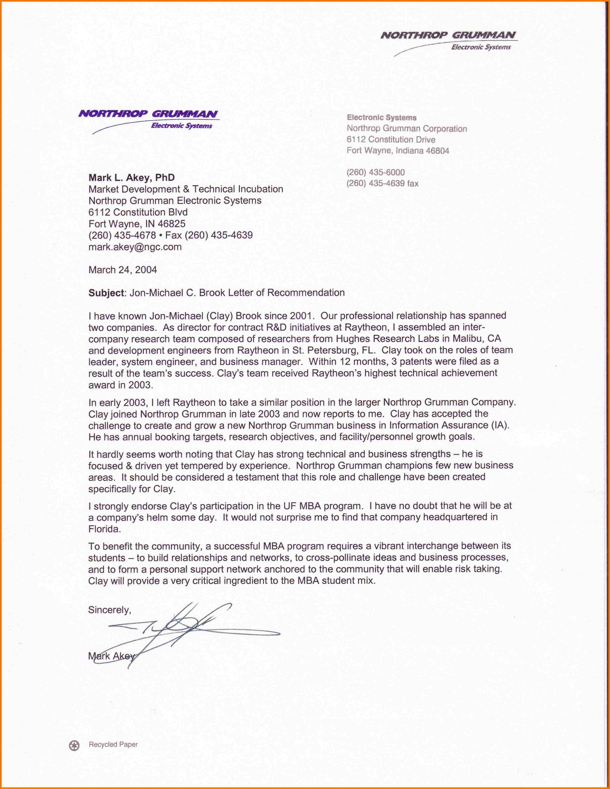 Recommendation Letter For Mba Templates Free Printable in dimensions 2566 X 3318