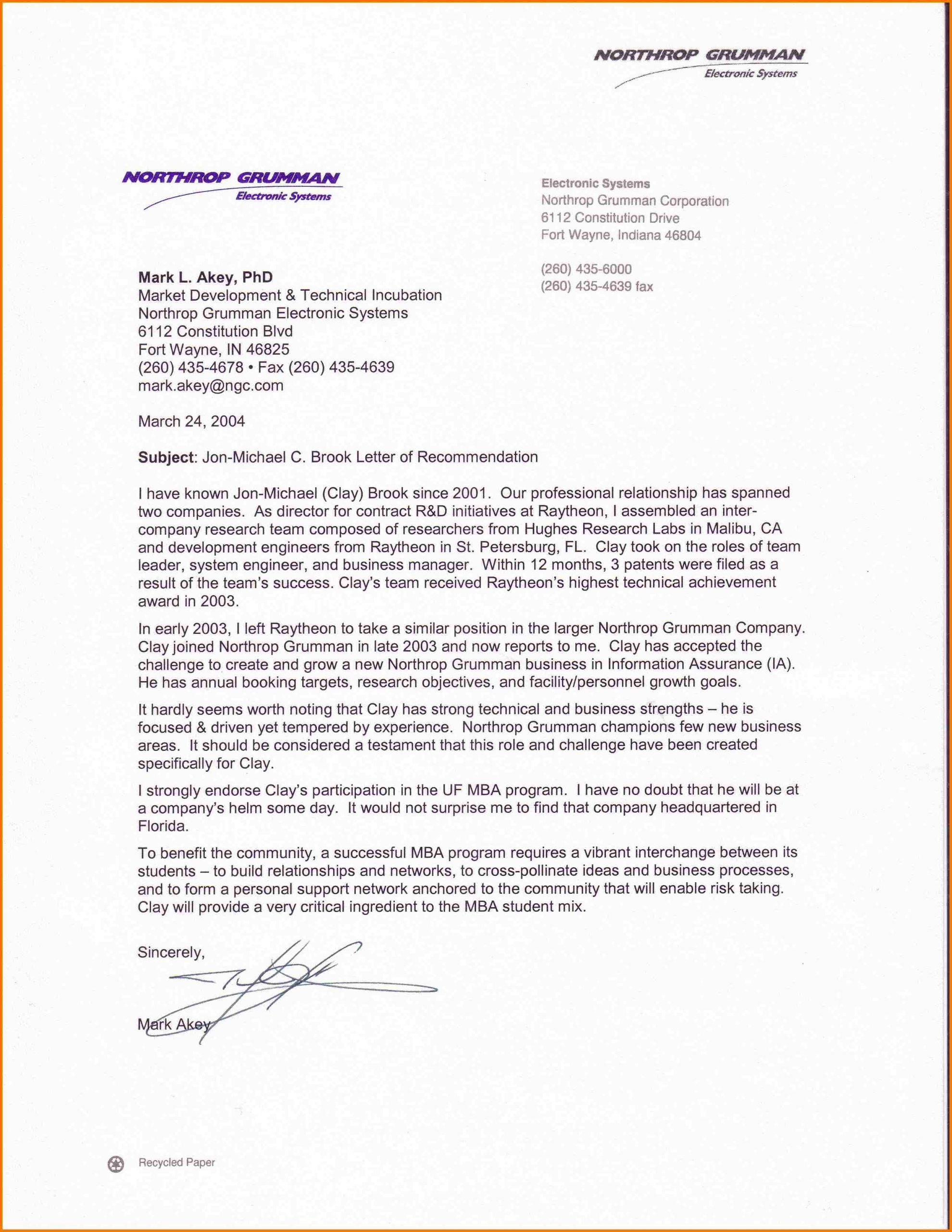 Recommendation Letter For Mba Templates Free Printable with regard to measurements 2566 X 3318