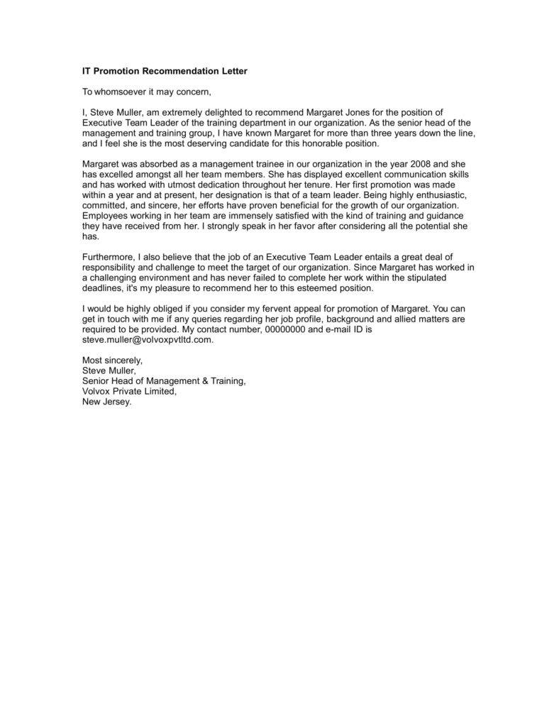 Recommendation Letter For Promotion For Seaman pertaining to proportions 788 X 1020