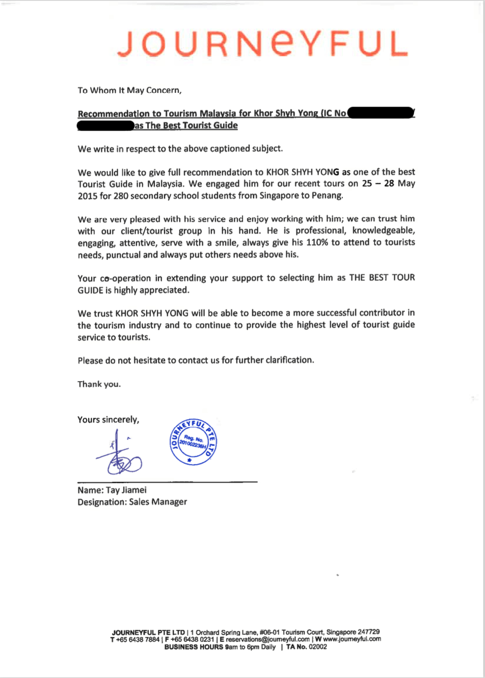 Recommendation Letter For Travel Agency Debandje regarding measurements 952 X 1330