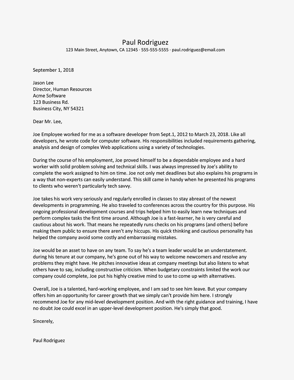 Recommendation Letter For Web Developer Enom with regard to proportions 1000 X 1294