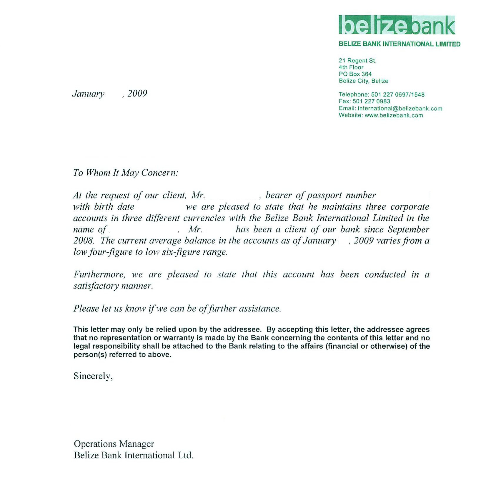 Recommendation Letter To Open A Bank Account • Invitation Template Ideas