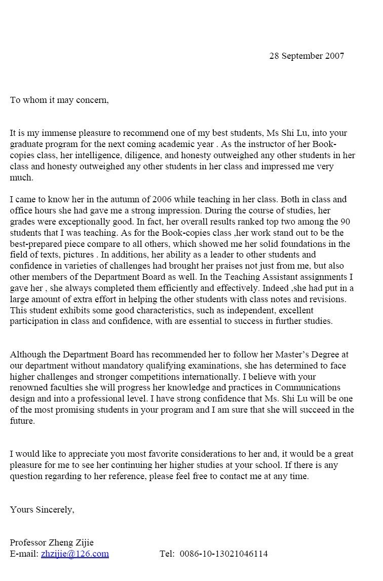 Recommendation Letter From Employer To College Akali in proportions 756 X 1146