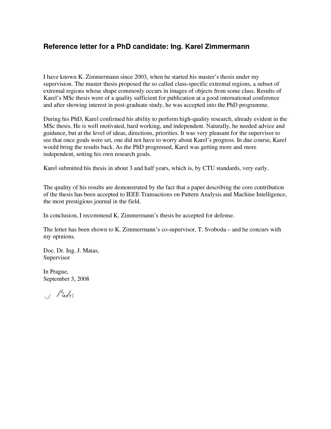 Recommendation Letter Phd Program Sample with dimensions 1275 X 1650