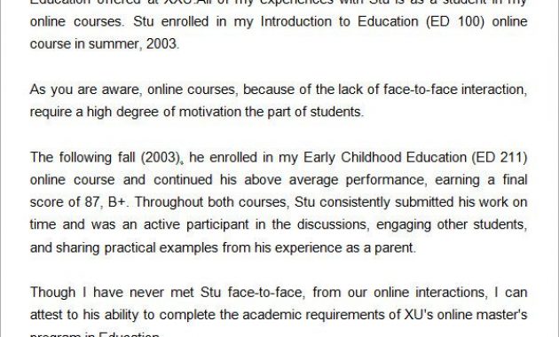 Recommendation Letter Sample For Master Degree Akali within dimensions 600 X 700