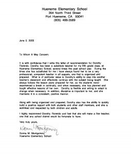 Recommendation Letter Sample For Teacher From Student Http with size 1275 X 1501