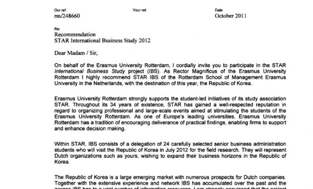 Recommendation Letter Schmidt Star Study Association pertaining to size 1061 X 1500