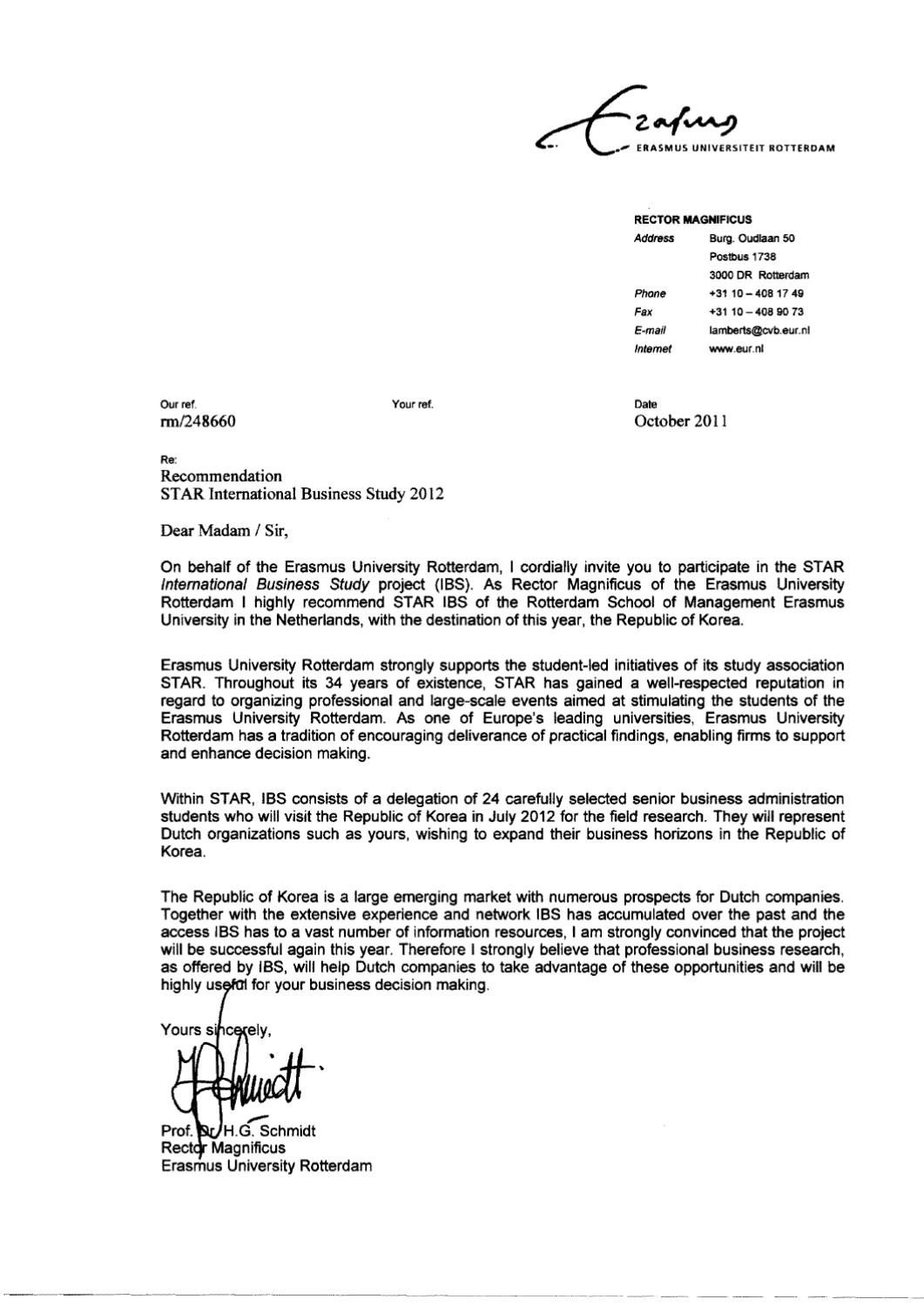 Recommendation Letter Schmidt Star Study Association regarding dimensions 1061 X 1500