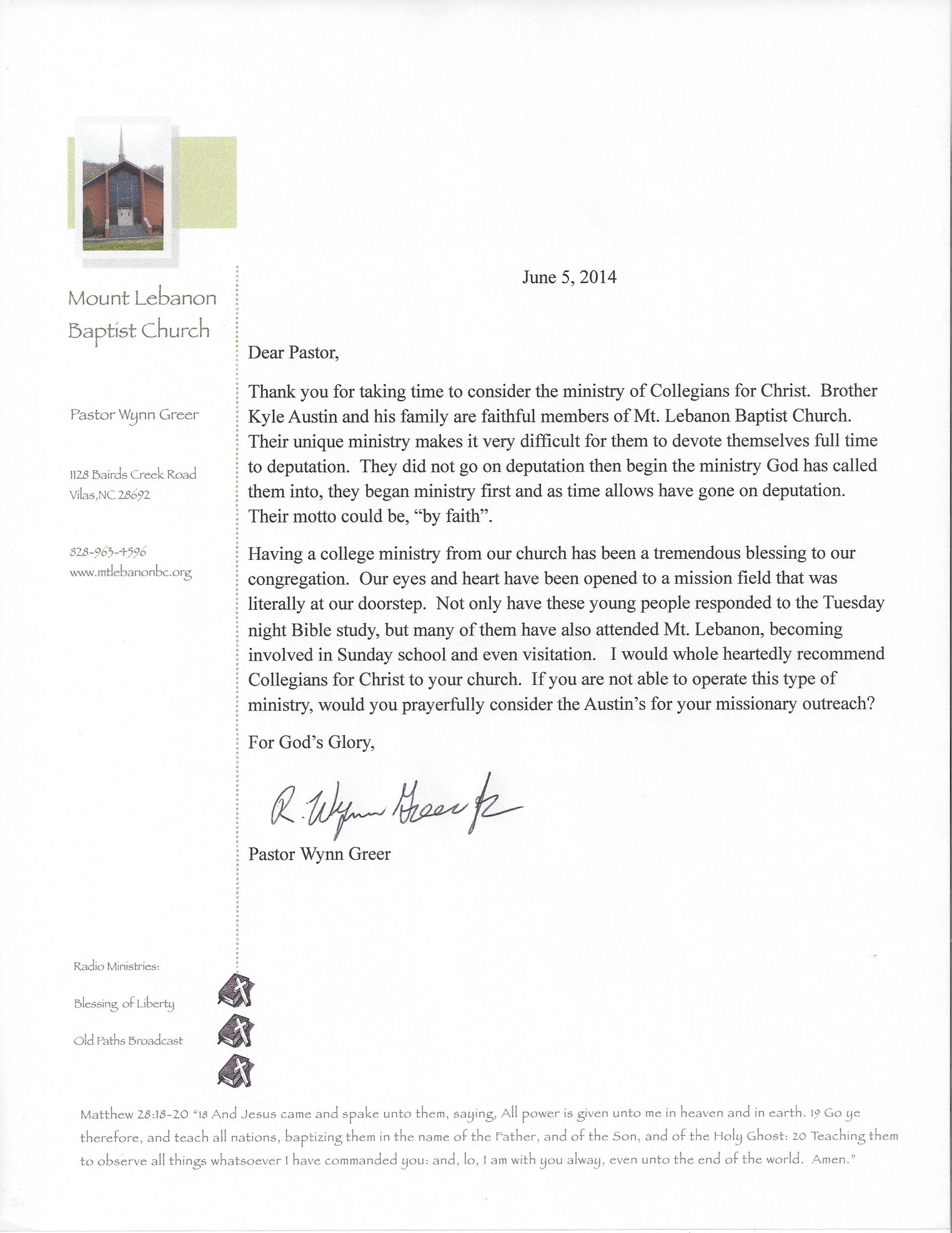 Recommendation Letter From Church Leader • Invitation Template Ideas 1695