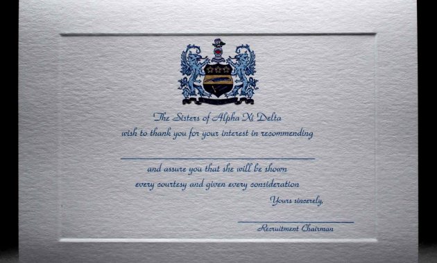 Recommendation Thank You Cards Alpha Xi Delta within dimensions 2000 X 1498