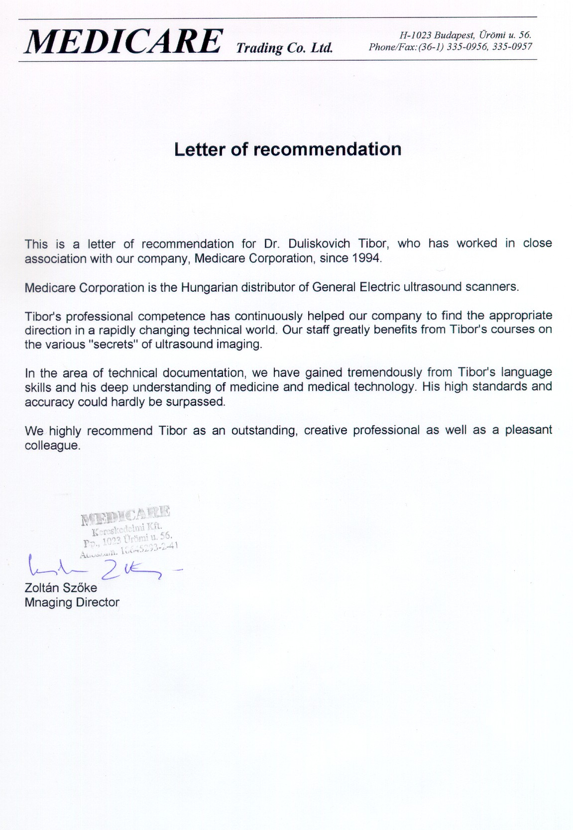 Recommendations For Dr Tibor Duliskovich inside dimensions 1151 X 1667