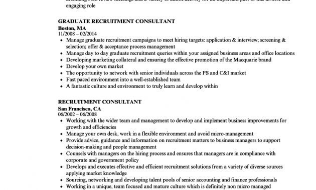 Recruitment Consultant Resume Samples Velvet Jobs within proportions 860 X 1240