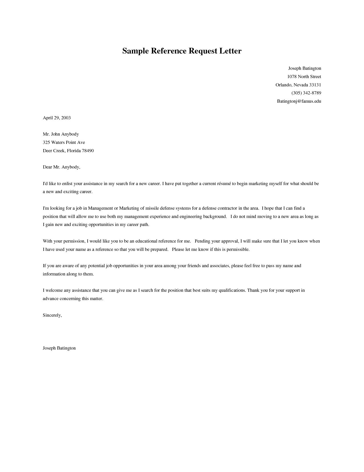 Reference Letter Examples Sample Referenceexamples Of for size 1275 X 1650