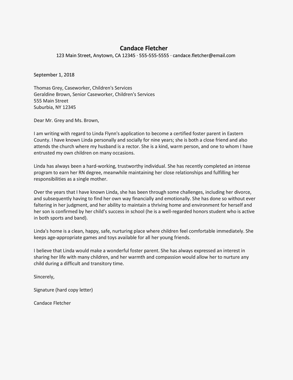 Reference Letter For Elderly Caregiver Enom throughout size 1000 X 1294
