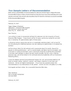 Reference Letter For Mba Program Stephanie Morgan Medium intended for proportions 816 X 1056