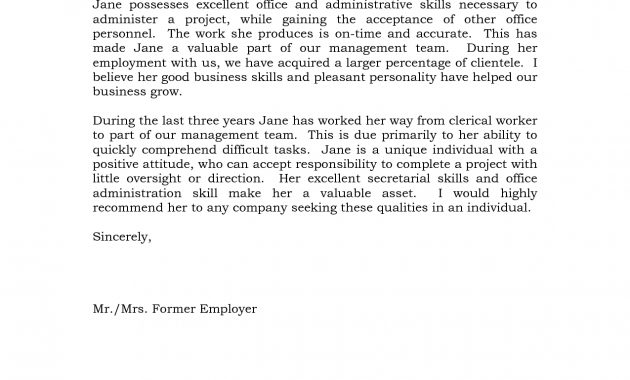 Reference Letter Of Recommendation Sample Sample Manager intended for proportions 1275 X 1650