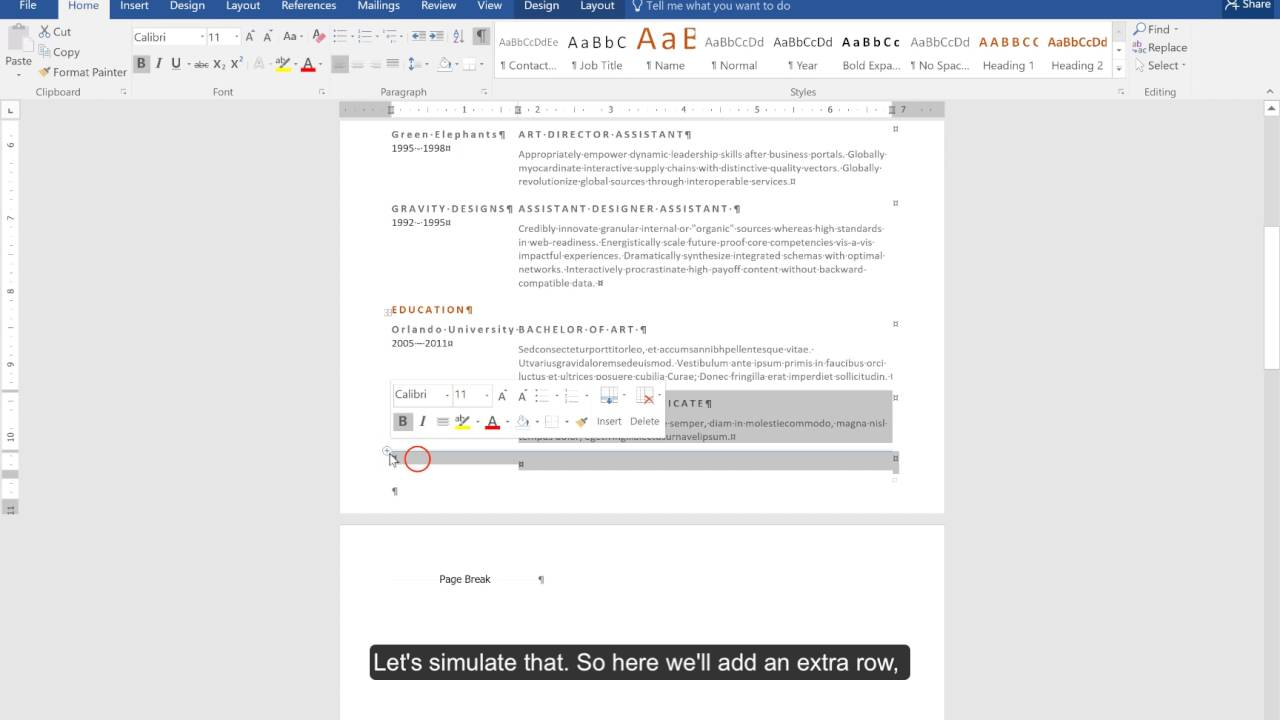 Removing Blank Pages From Microsoft Word Resumes with regard to proportions 1280 X 720