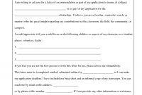 Request For Letter Of Reccomendation Template with measurements 1275 X 1650