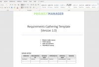 Requirements Gathering Template Projectmanager throughout measurements 1920 X 960