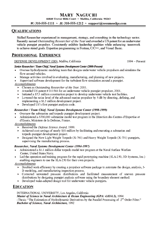 Research Resume Template Enom within sizing 550 X 792