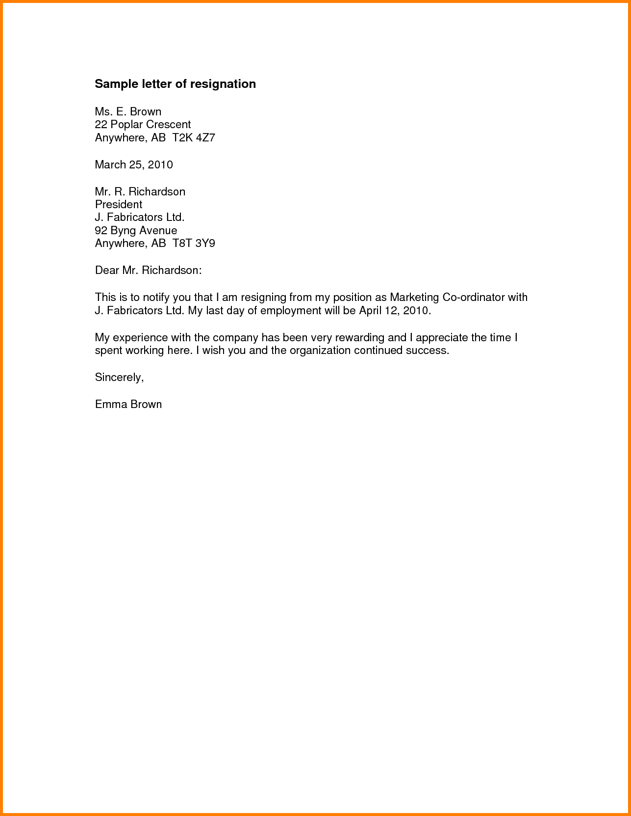 Resignation Letter Sample With Notice Period Samples Simple regarding dimensions 1287 X 1662