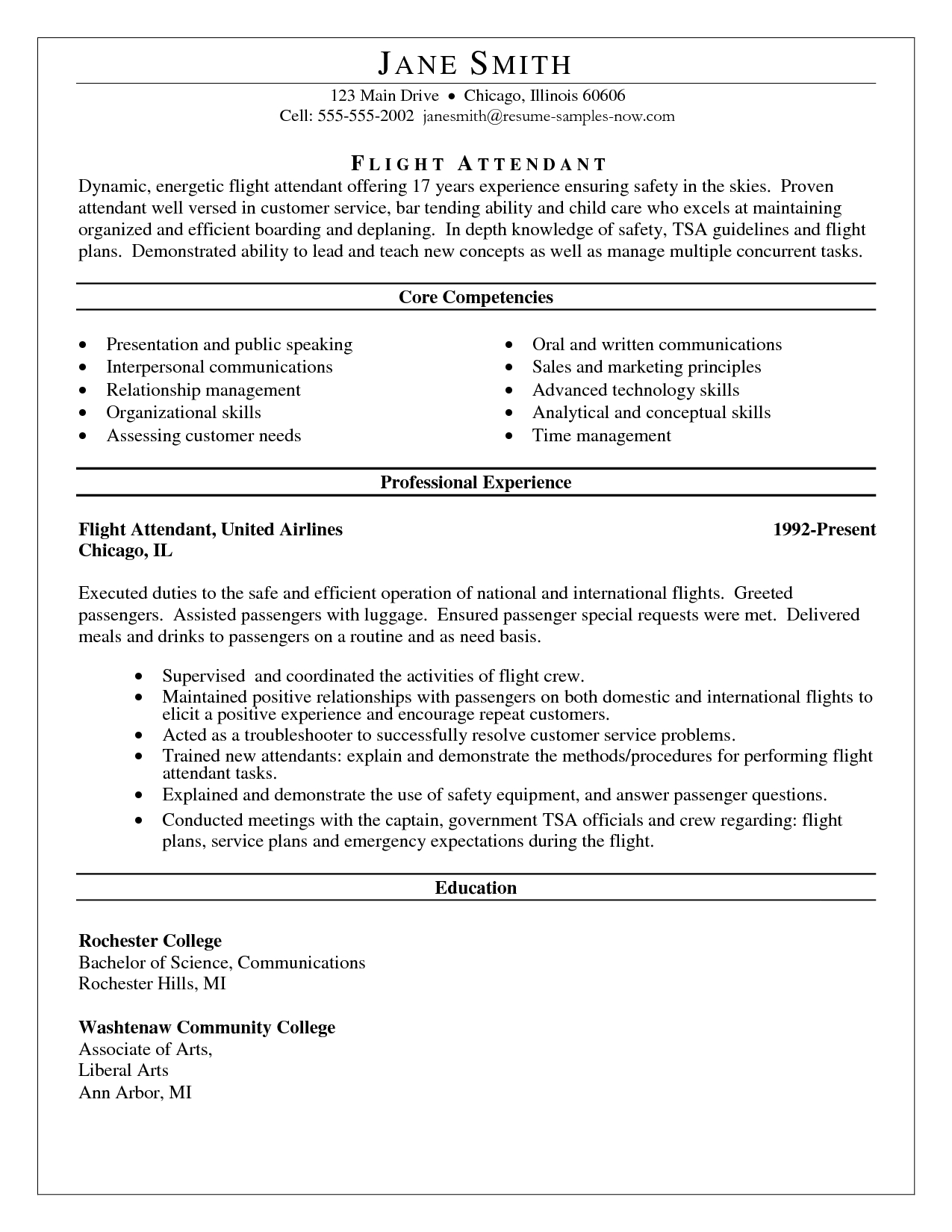 Resume Core Competency Examples Debandje for size 1275 X 1650