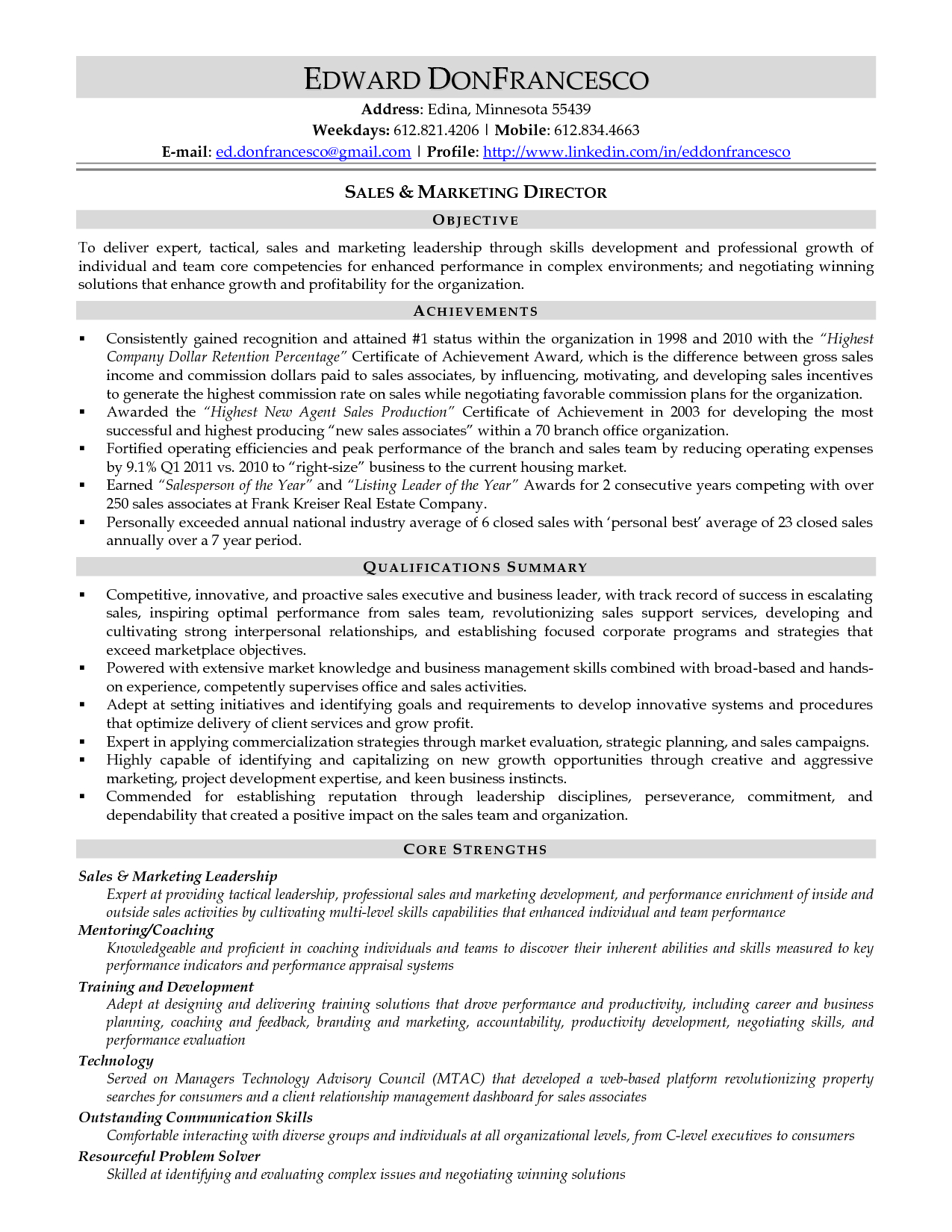 Resume Example Core Competencies Examples For Resume Core pertaining to sizing 1275 X 1650