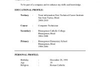 Resume Example Format For Ojt Latest Free Templates Biodata throughout dimensions 918 X 1188