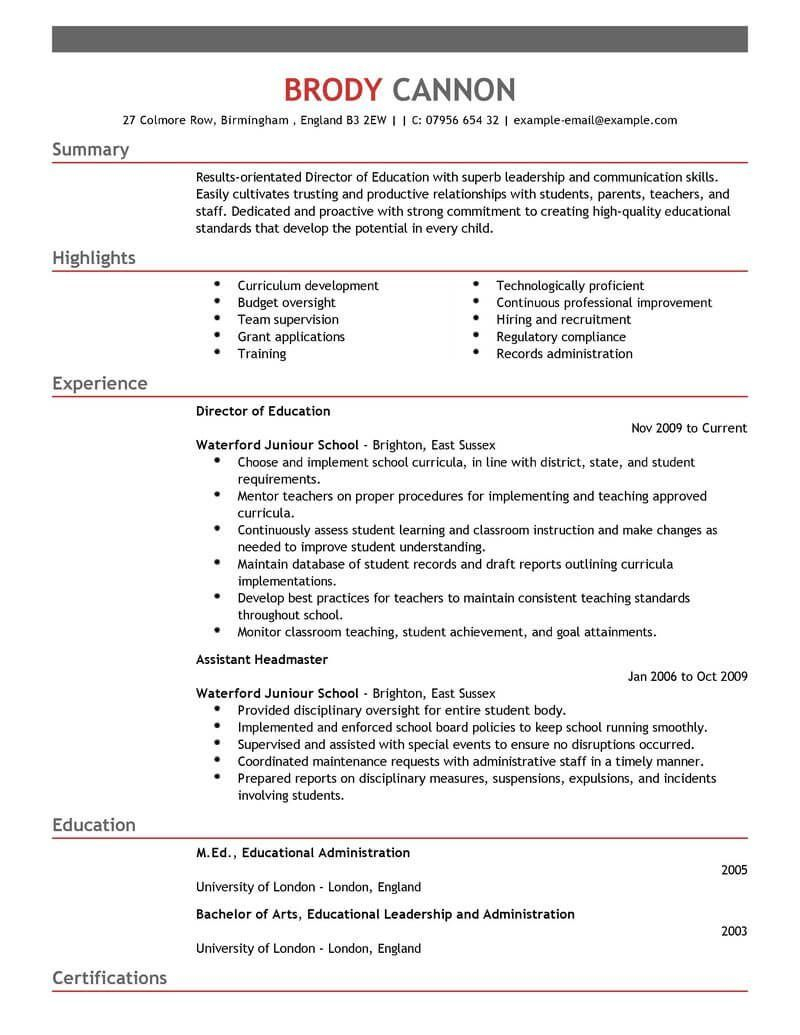 Resume Examples Director Director Examples Resume inside measurements 800 X 1035