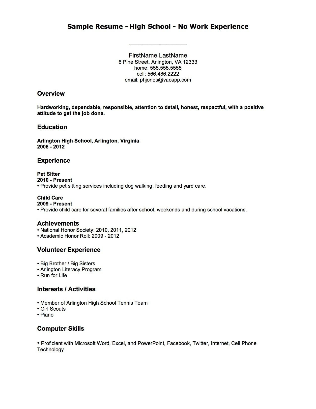 Resume Examples Little Work Experience Job Resume Examples regarding dimensions 1275 X 1650