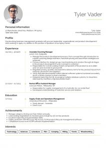 Resume Examples Real People Business Management Graduate regarding proportions 1240 X 1754