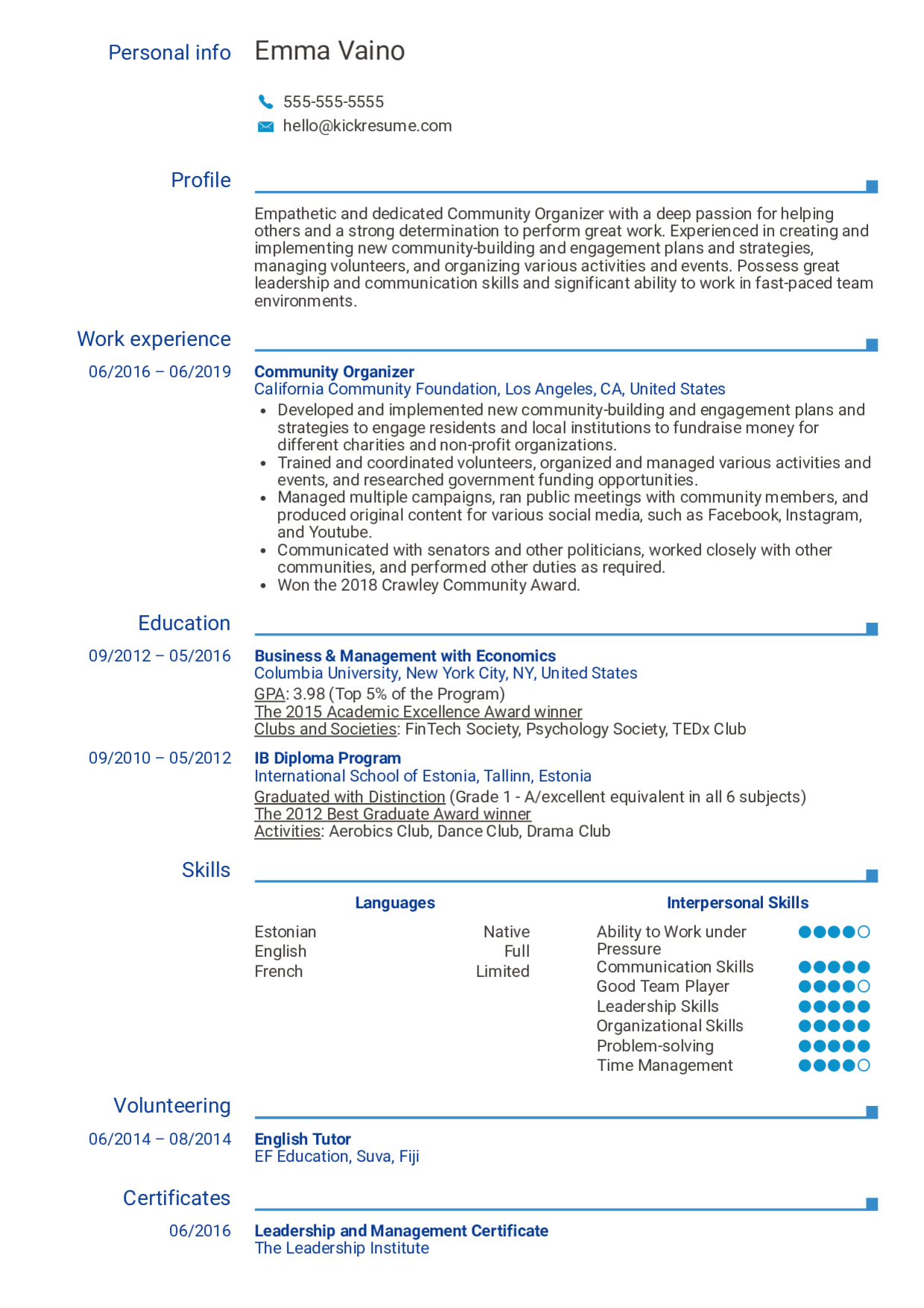 Resume Examples Real People Community Organizer Resume regarding dimensions 1240 X 1754