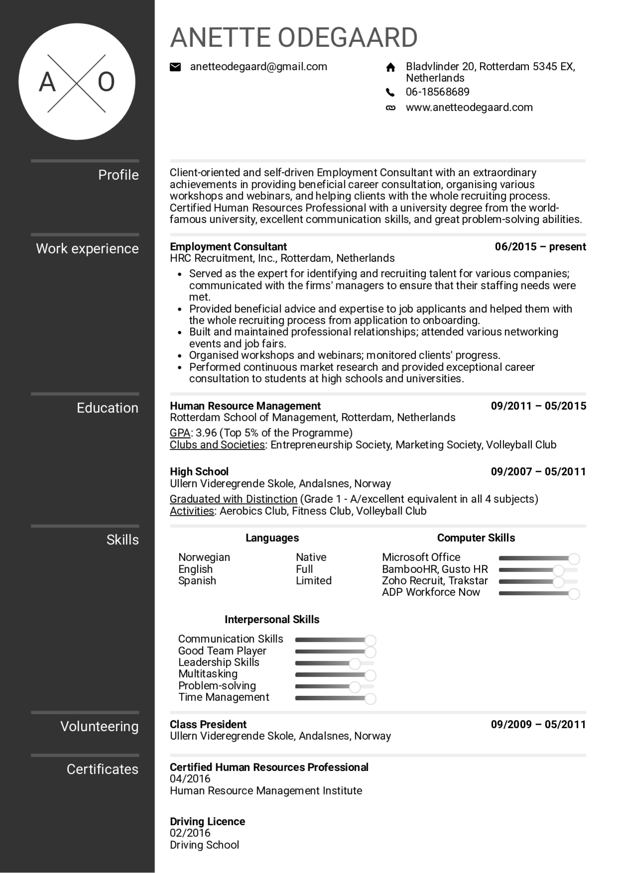 Resume Examples Real People Employment Consultant Resume with regard to proportions 1240 X 1754