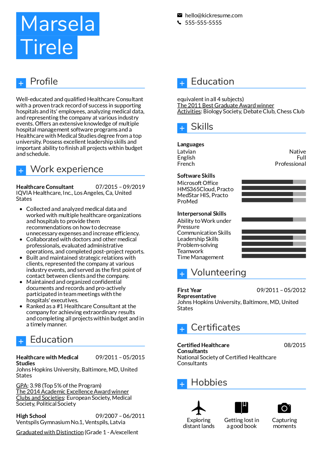 Resume Examples Real People Healthcare Consultant Resume in proportions 1240 X 1754