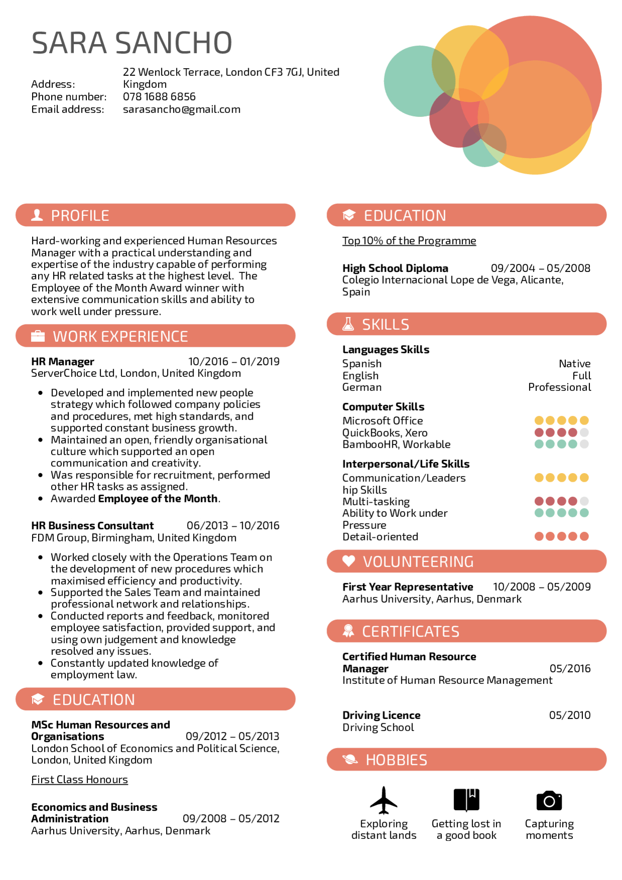 Resume Examples Real People Hr Manager Resume Template regarding sizing 1240 X 1754