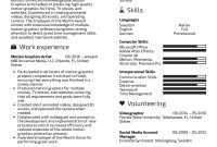 Resume Examples Real People Motion Graphics Artist pertaining to proportions 1240 X 1754