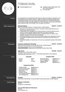 Resume Examples Real People Network Engineer Resume throughout size 1240 X 1754