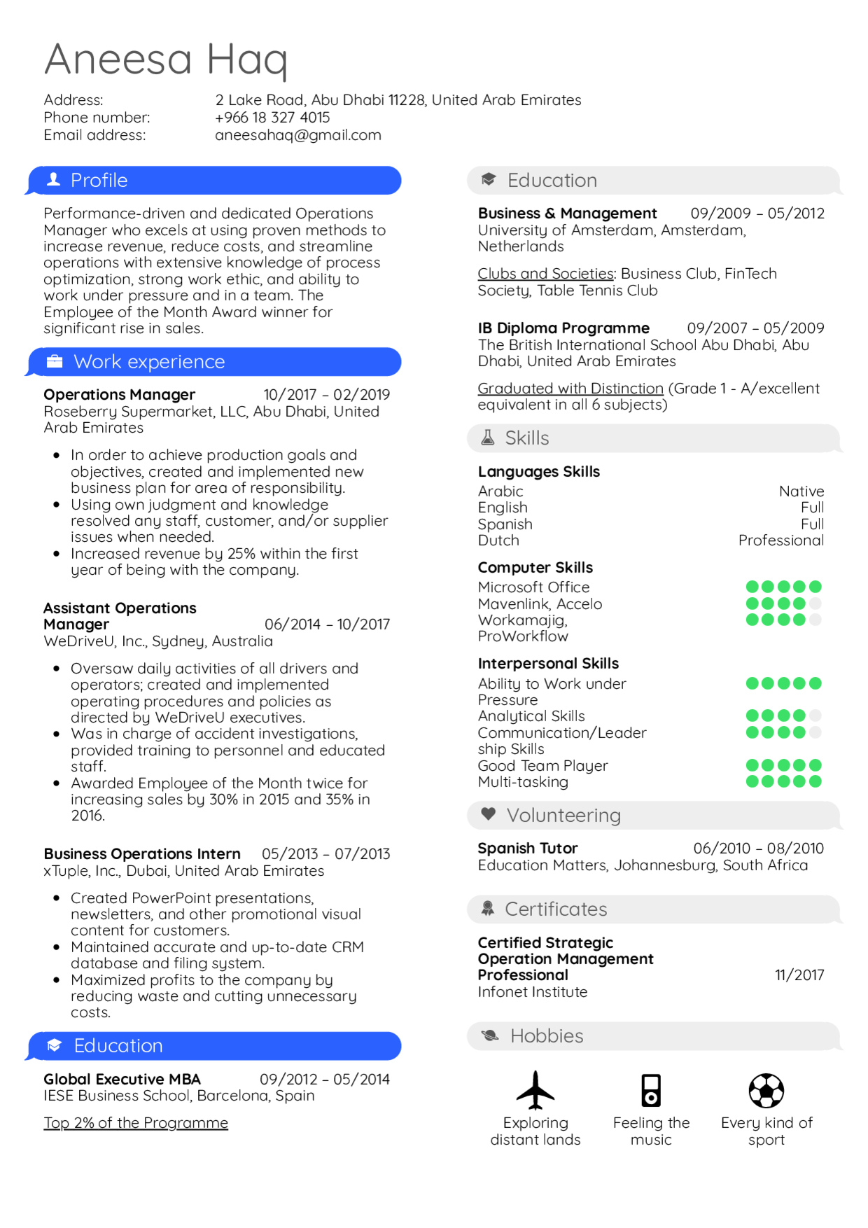 Resume Examples Real People Operations Manager Resume with measurements 1240 X 1754