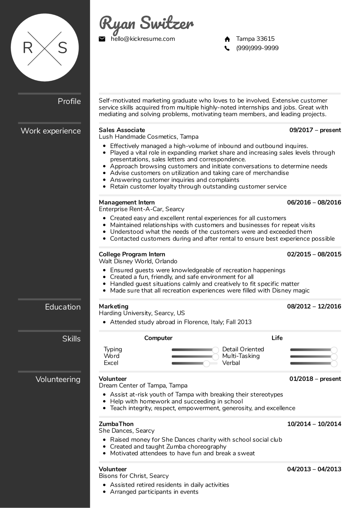 Resume Examples Real People Sales Associate Resume with proportions 1240 X 1754