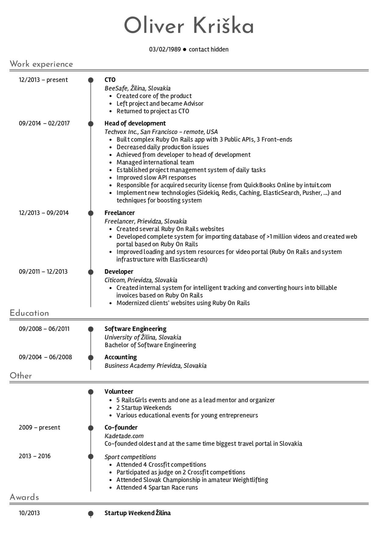 Resume Examples Real People Senior Web Developer Resume for dimensions 1240 X 1754