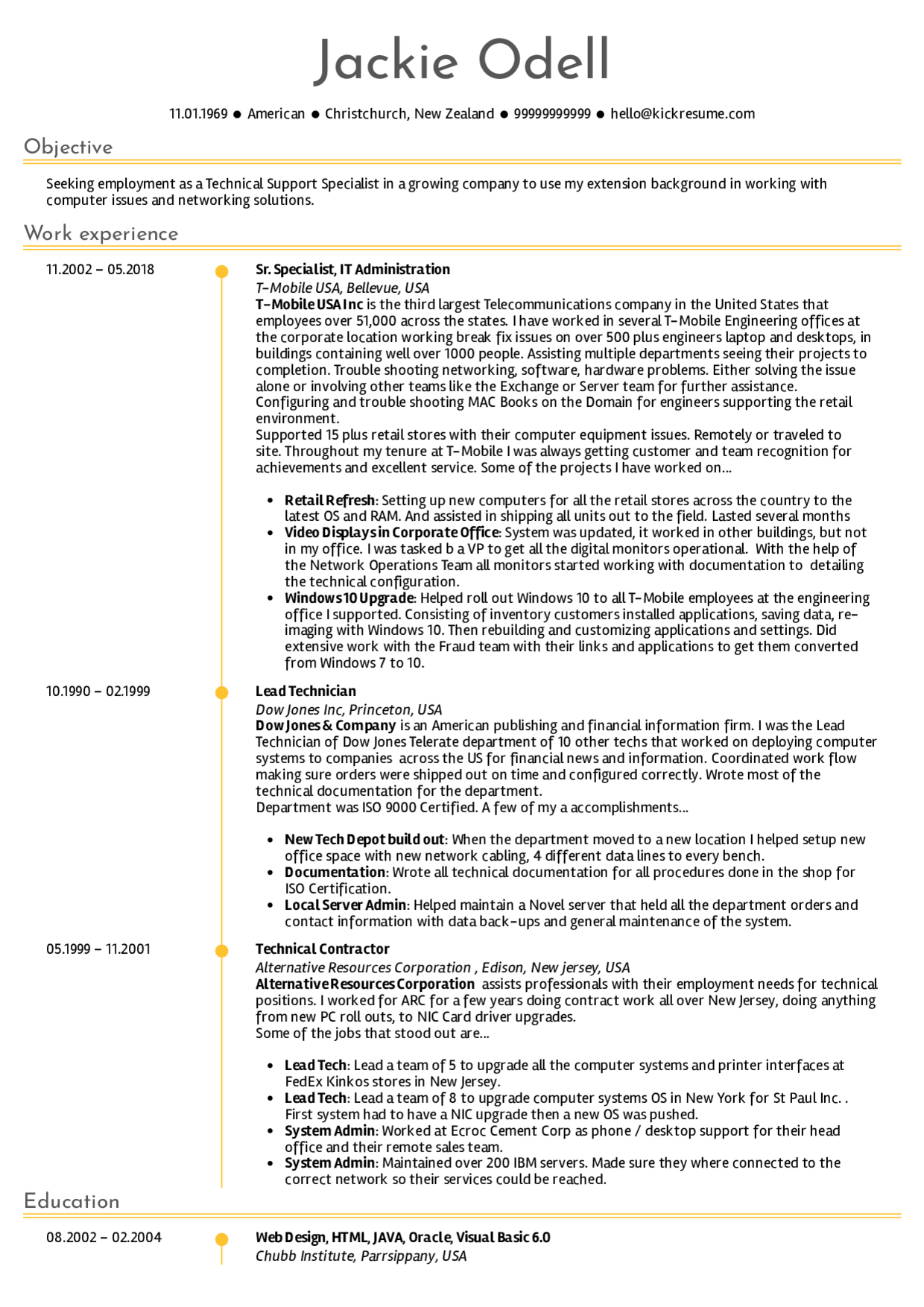 Resume Examples Real People Sr Technical Support pertaining to proportions 1240 X 1754