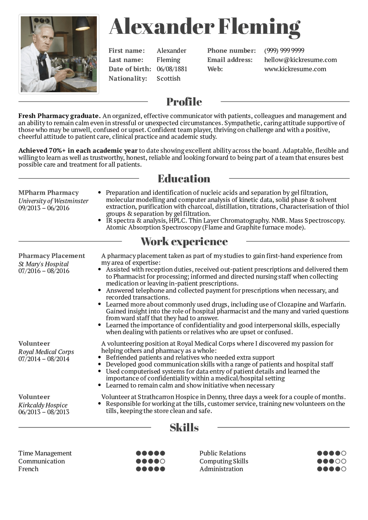 Resume Examples Real People Student Resume Pharmacy inside proportions 1240 X 1754