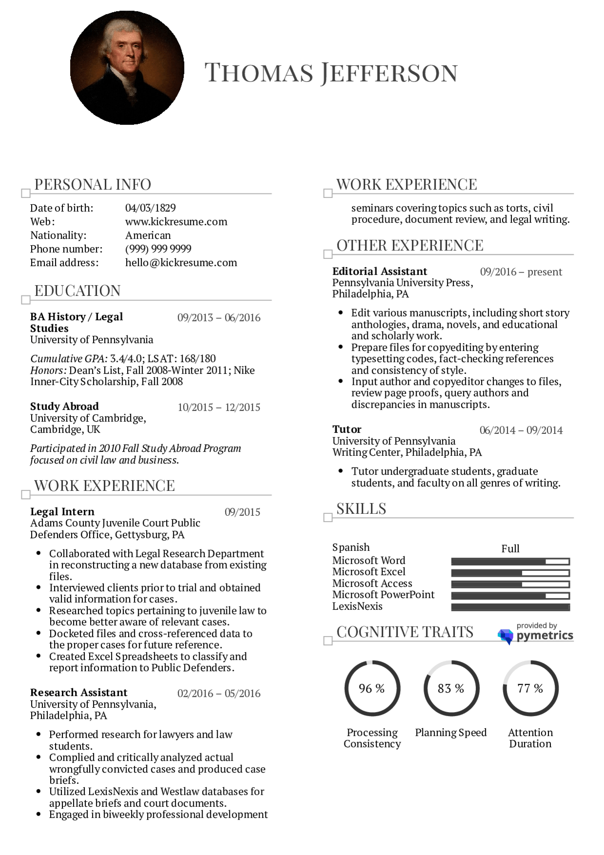 Resume Examples Real People Student Resume Pre Law pertaining to measurements 1240 X 1754