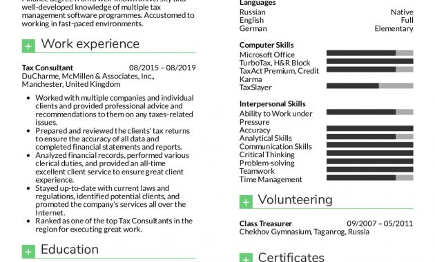 Resume Examples Real People Tax Consultant Resume throughout sizing 1240 X 1754