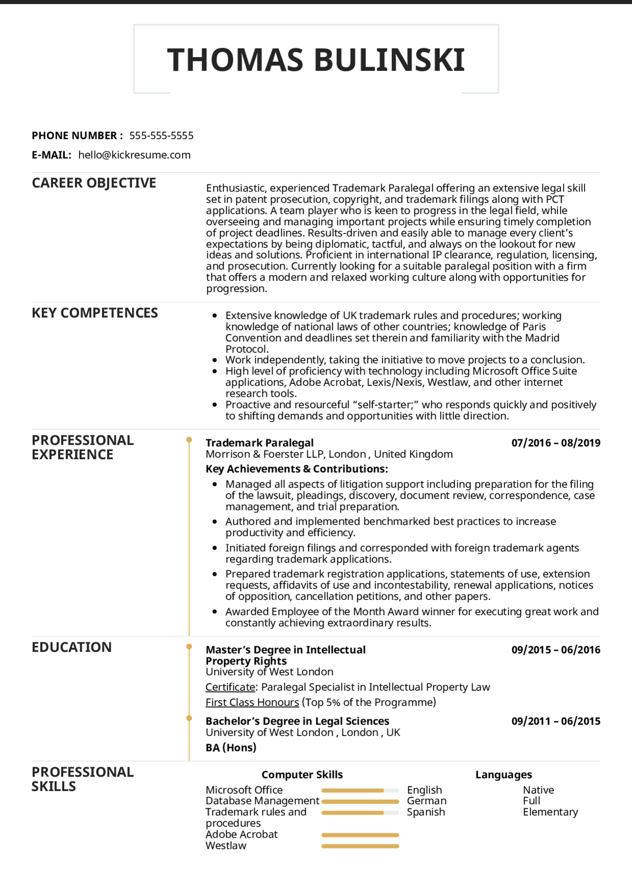 Resume Examples Real People Trademark Paralegal Resume with regard to sizing 1240 X 1754
