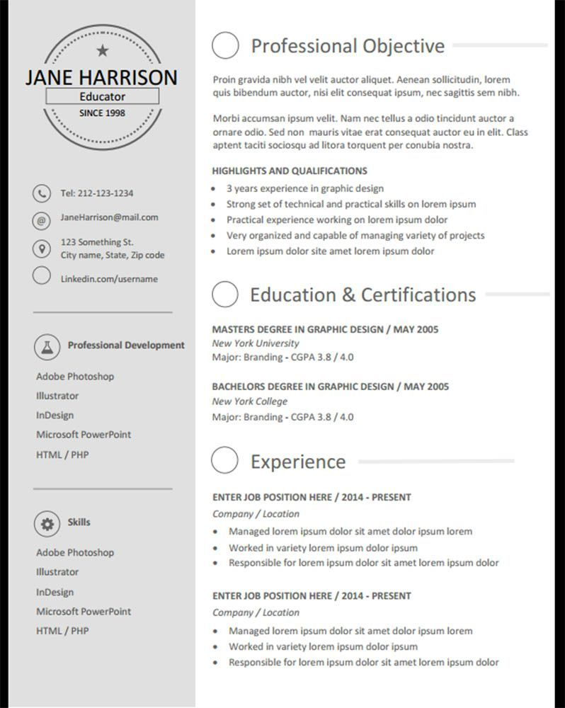Resume Examples That Stand Out Simple Resume Examples throughout size 798 X 1000