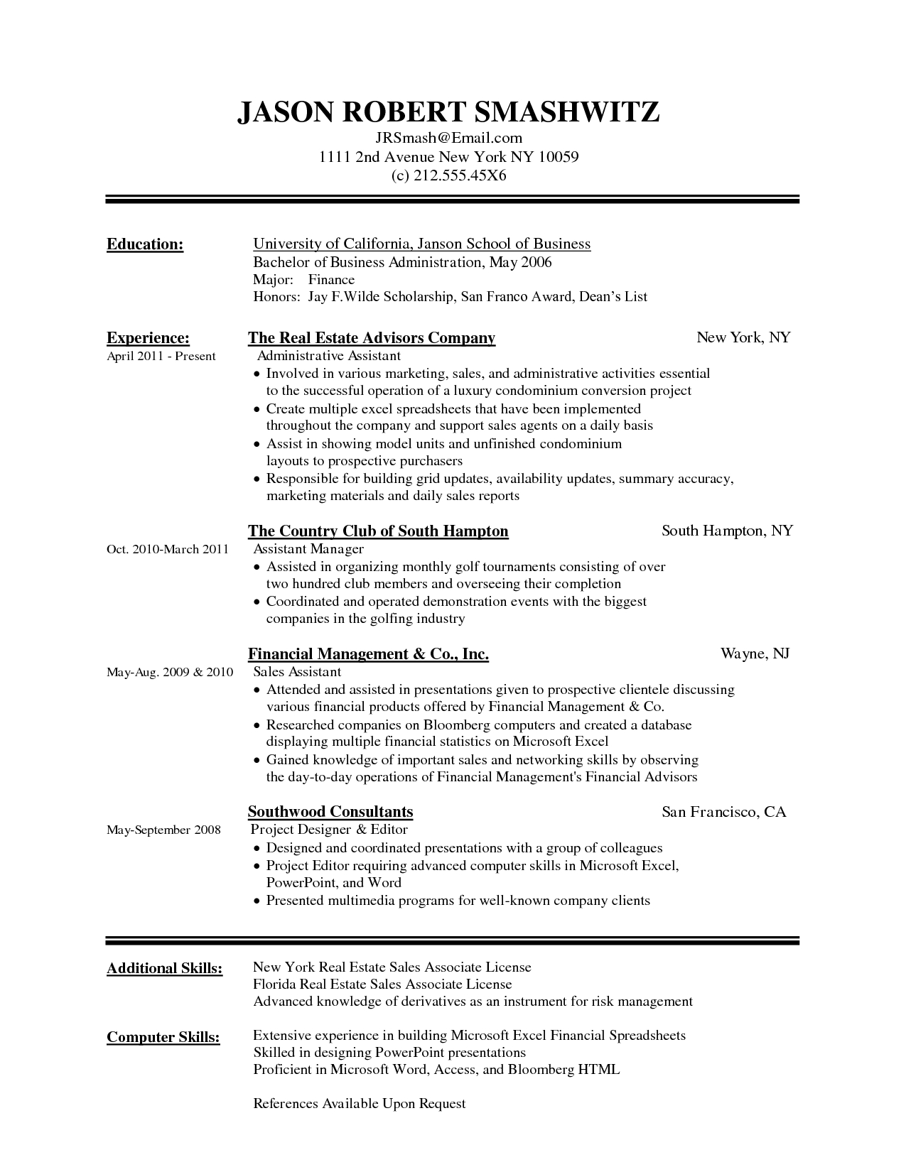 Resume Examples Word Document Enom inside dimensions 1275 X 1650