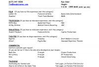 Resume For Child Actor Scope Of Work Template Acting Resume inside measurements 1275 X 1650