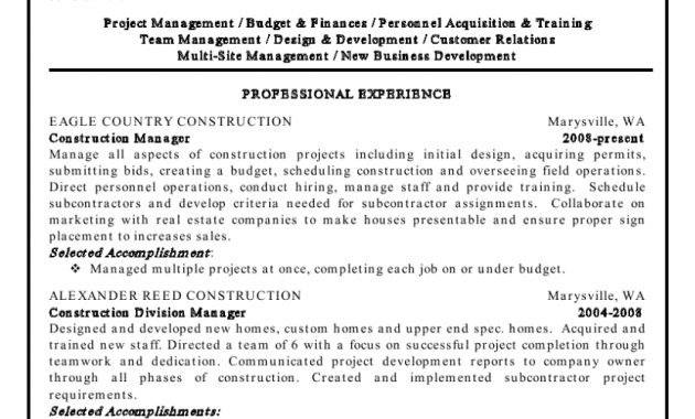 Resume Format 20 Years Experience Project Manager Resume pertaining to measurements 834 X 1080